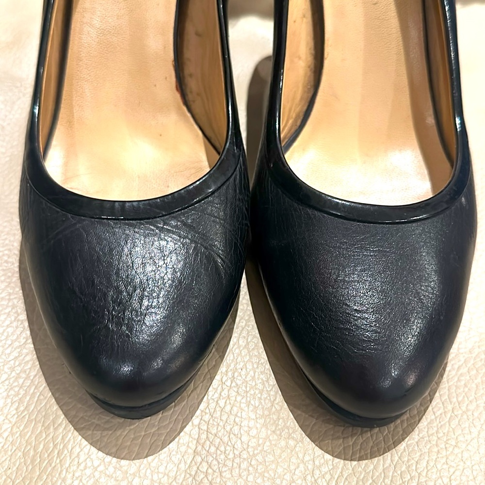 Cole Haan with Nike Air technology Black Leather Heels / Patent Trim, Size 10